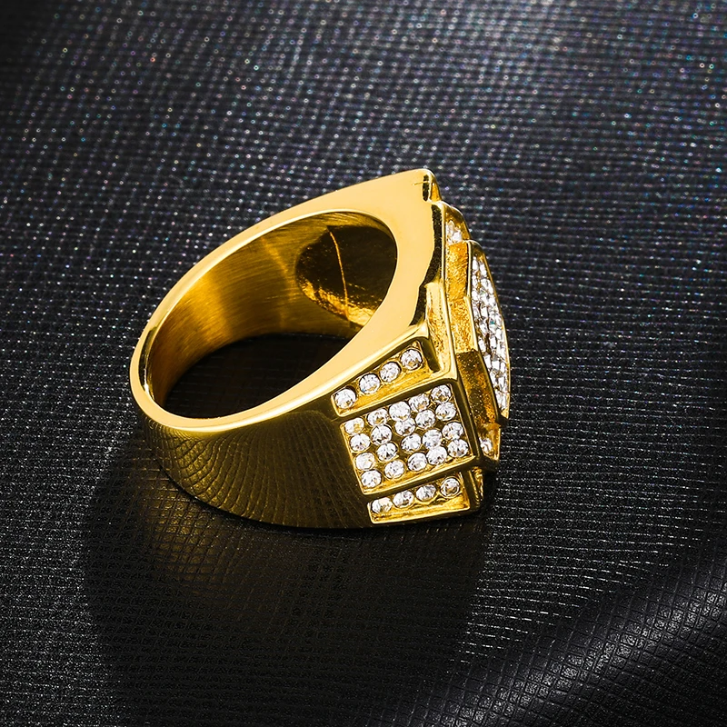 Хип-хоп Титан Нержавеющая сталь микро проложить Стразы Iced Out Bling шестиугольное