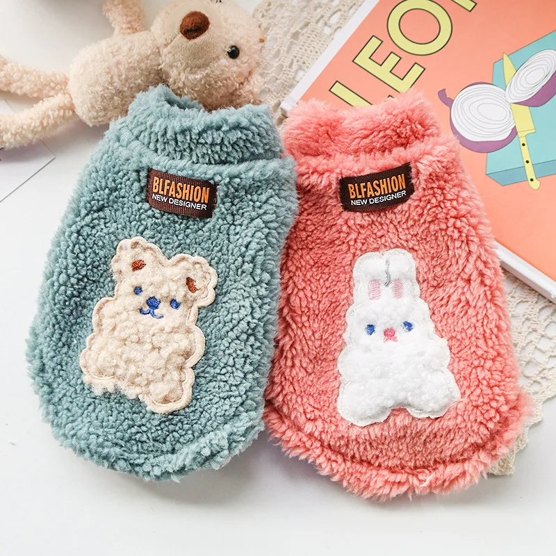 

Cartoon Dog Clothes Animal Jackets Clothing for Dogs Small Super Pet Outfits Bear Rabbit Print Winter Warm Hoodies Ropa Perro