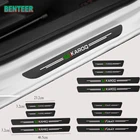 4 шт. Новые защитные наклейки из углеродного волокна на дверные пороги для Skoda MK2 Kamiq Fabia Rapid Yaris Kodiaq Octavia Superb Scala Karoq