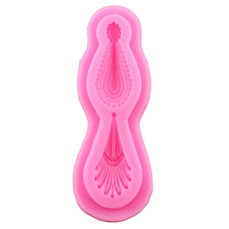 Капли воды кружева шаблон силиконовые формы для торта павлиньими перьями