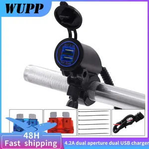 wupp suit dual usb mobile phone handlebar charger 4 2a suitable for atv off road vehicle and motorcycle modification parts free global shipping