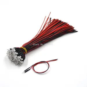 Предварительно проводсветодиодный светодиодные диоды, предварительно припаянные белые, красные, зеленые, синие, желтые лампы, 20 шт., 3 мм, 12 В, 20 см