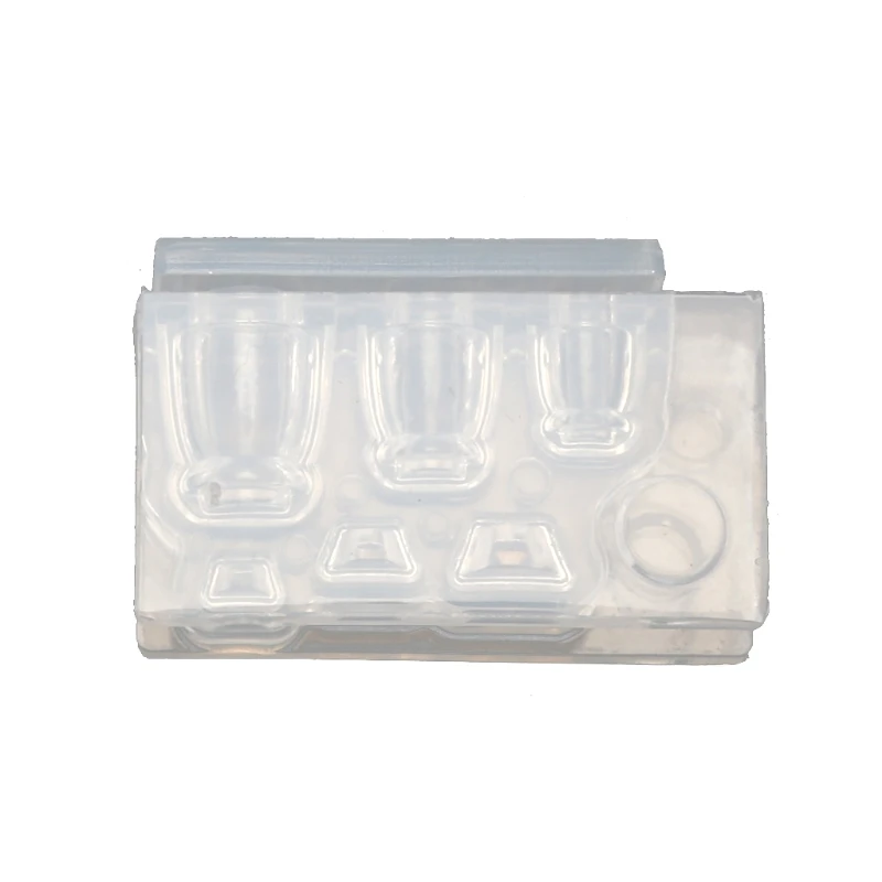 

DIY 3D Glass Bottle Resin Mold Goblet Cup Simulated Food Mini Cake Silicone Mold