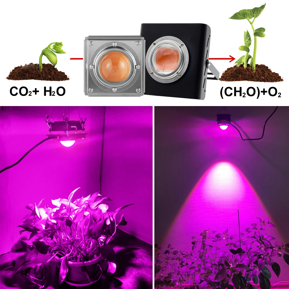 

300W COB LED Grow Light Full Spectrum 380nm~800nm With cooling fan for Hydroponic Greenhouse Plant Growth Lighting