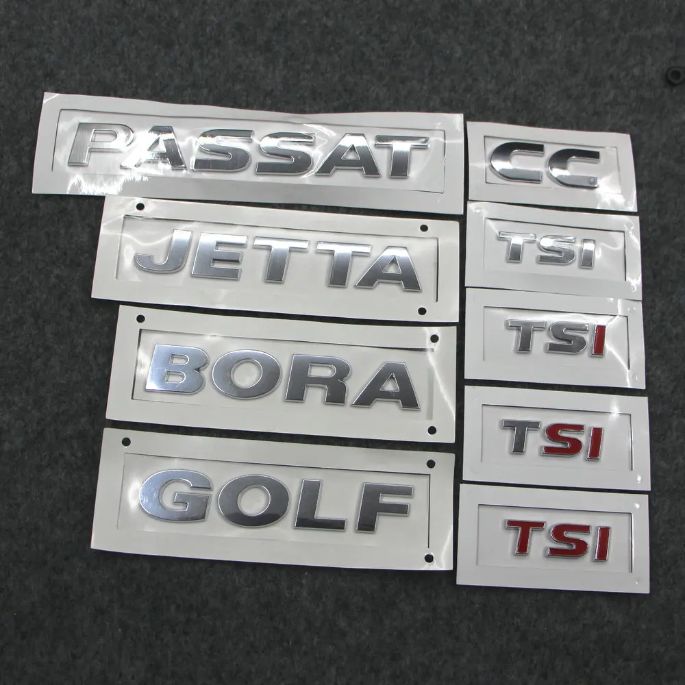 

Applicable to Polo Bora Jette Passat CC Golf TSI Alphabet labeling of backup case 3M paste Word mark