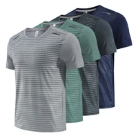 casual man t shirt quick dry outdoor fitness bodybuilding t shirt running t shirt polyester gym clothing jogging breathable tops