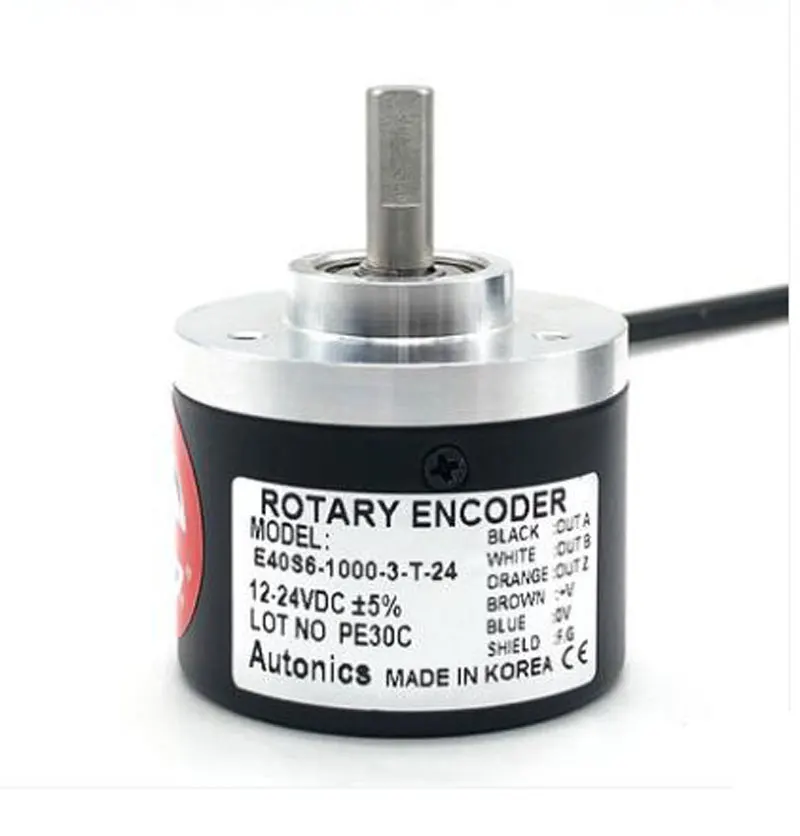 E40S6-1000-3-T-24 AUTONICS Rotary Encoder 100 200 360 500 600 1000 1024 1200 2000 2500 3600 pulse 12-24VDC ABZ three phase |