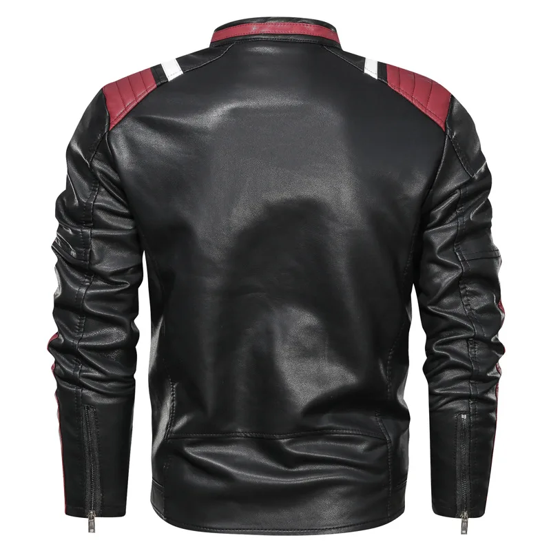 Plus size 6XL Winter Men's Leather Jacket Casual Fashion Stand Collar Motorcycle Men Self-Cultivation High Quality | Мужская одежда