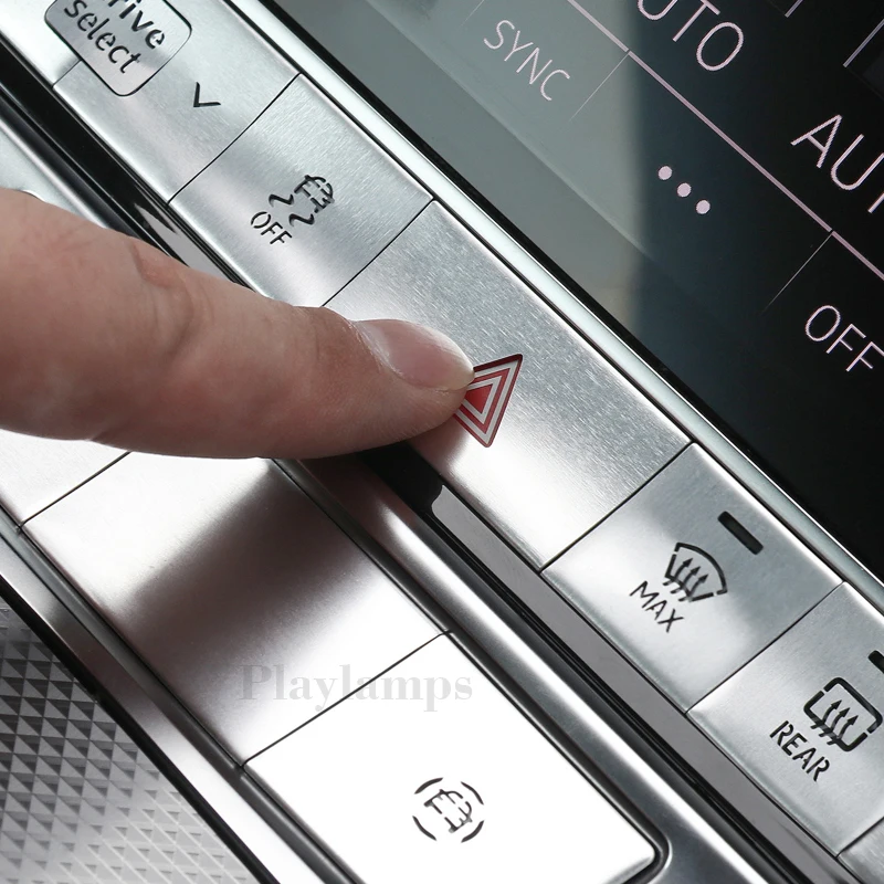 Для Audi A6 2019 привод выберите Предупреждение свет крышки кнопок ситckers интерьер