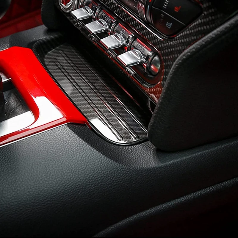 

Coin Tray Storage Box Pad Panel Trim Sticker for Ford Mustang 2015+ Car Styling