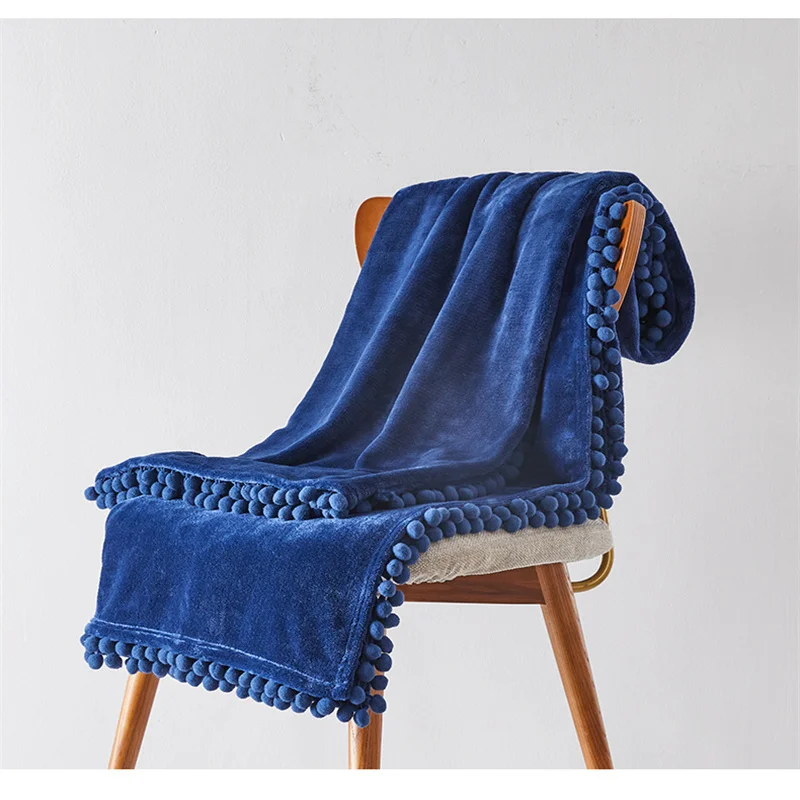 Одеяло с шариками Bayberry однотонное фланелевое одеяло для дивана простыни йоги