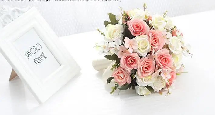 Свадебный букет ручной работы Искусственный цветок розы buque casamento Свадебный букет для свадебного украшения ramos de novia w1