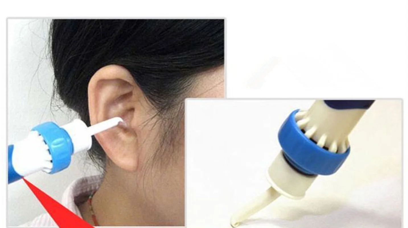 Синий Удобный беспроводной очиститель ушей электрический пылесос для