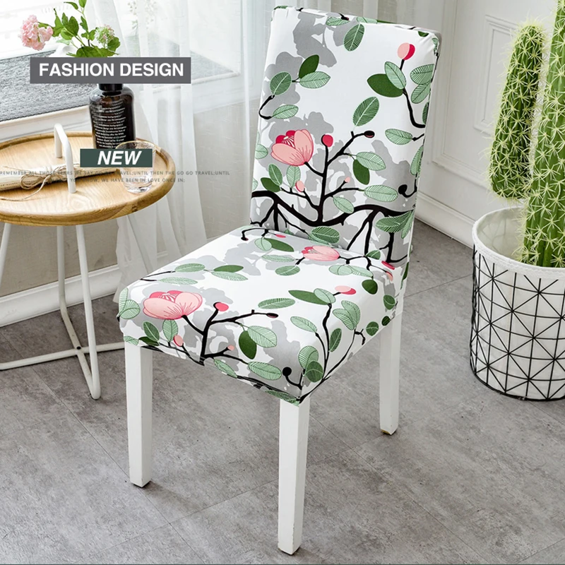 Эластичные чехлы на кресла стрейч с цветочным принтом домашний декор для