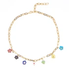 Ожерелье Go2Boho из нержавеющей стали ожерелье-чокер с медальоном, женское, со случайным образом, модное колье Millefior бусины Подвески Украшения