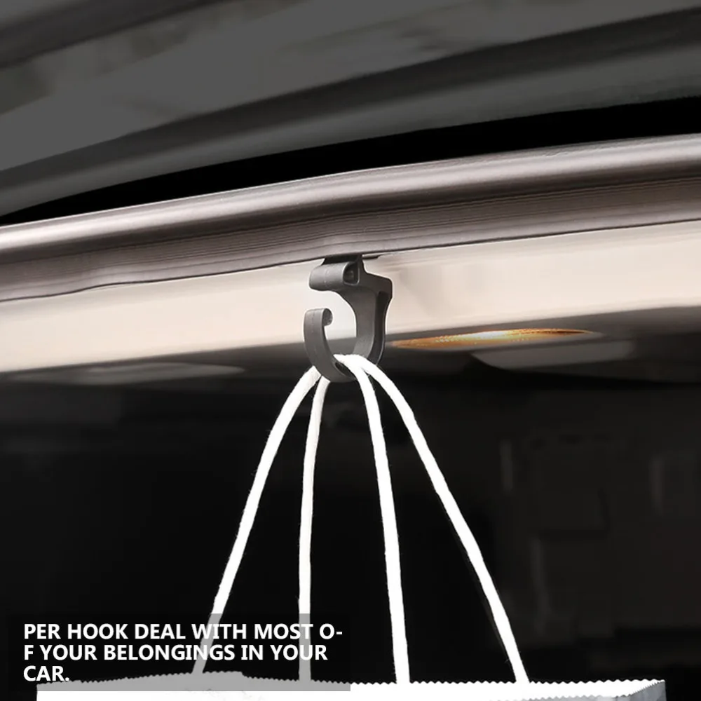 

2pcs Car Rear Seat Trunk Hook Multi-function Car Hook Umbrella Clip Seat Hook
