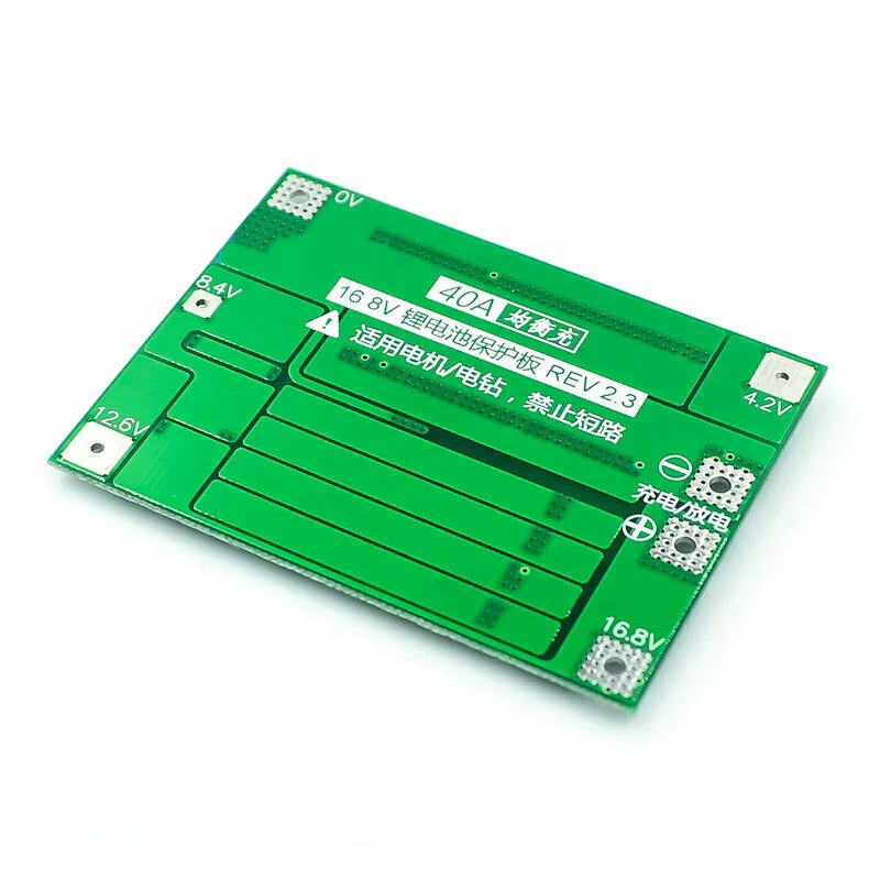 4S 40A литий-ионный аккумулятор 18650 зарядное устройство PCB плата защиты BMS баланс 46*60*3,4 мм 16,8 v-18,1 v