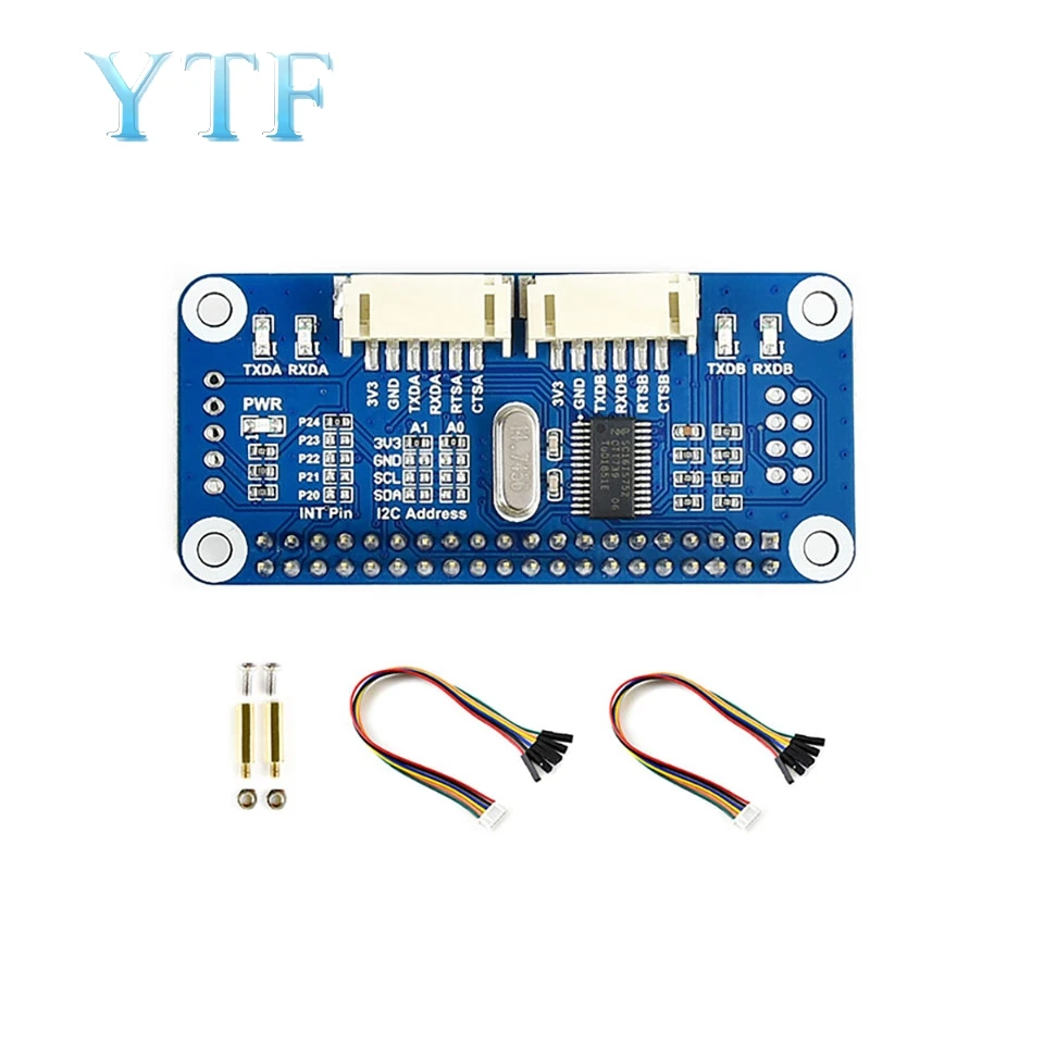 Плата расширения Raspberry Pi 2B/3B +/4B Zero W встроенный интерфейс SC16IS752 I2C | Компьютеры и