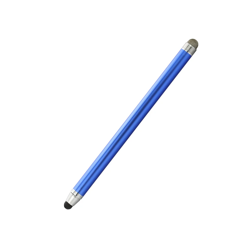 Металл 2 в 1 Пользовательские стилус с логотипом ручка силиконовым наконечником