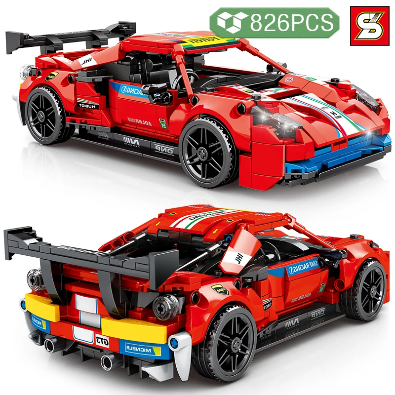 

SY BLOCK Technical Expert Famous Sports Car Building Blocks Racing Vehicle Model Bricks Educational Toys Gift For Children Boys