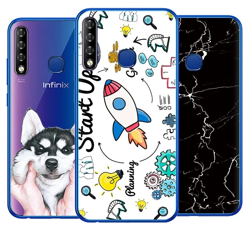Anti-knock Back Phone Cover For Infinix Smart3 Plus/X627 Colorful Painted TPU Design back Fashionable | Мобильные телефоны и