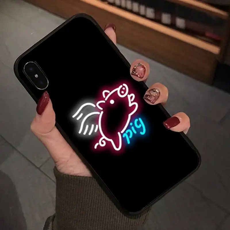 Флуоресцентный чехол для телефона маленький узор Iphone 5/6/6s/7/8 Plus/X/Xs Max/Xr/11 Pro