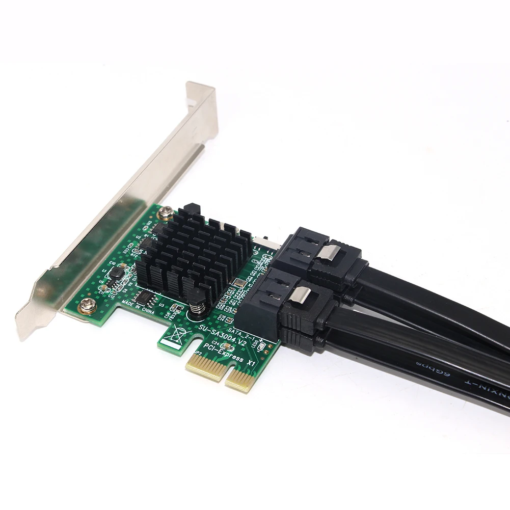 PCI Express Sata контроллер 4 порта 6G PCI-E к адаптер для расширенного майнера карточка SSD