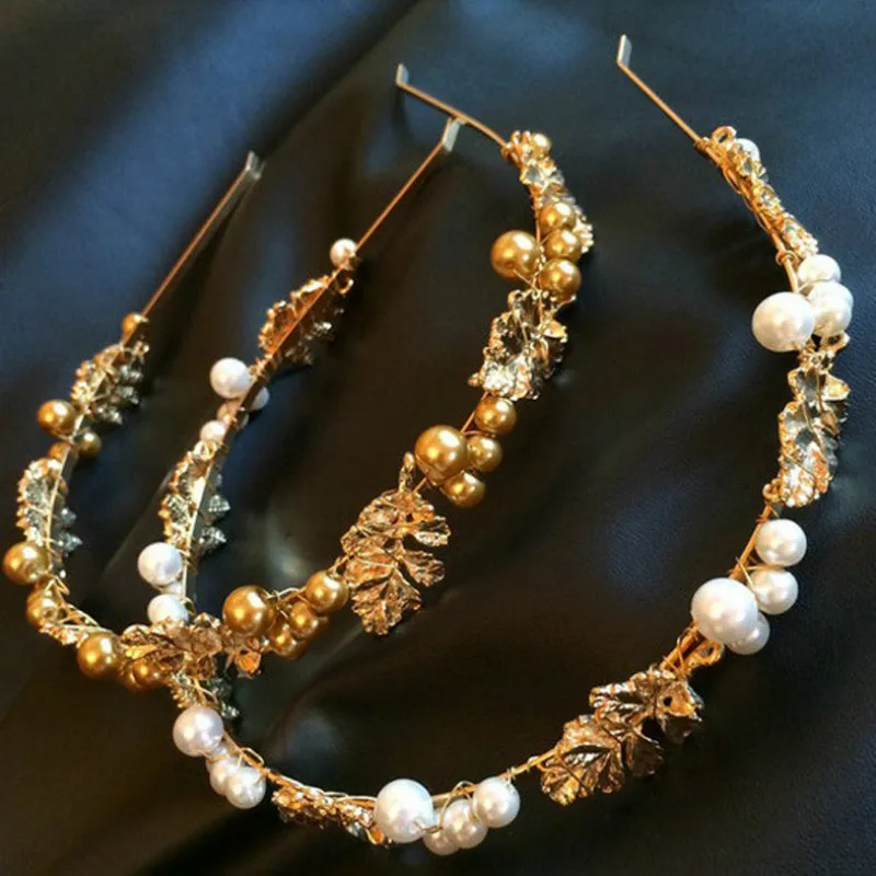 Модные аксессуары для волос женщин Стразы Часы повязка на голову барокко полная