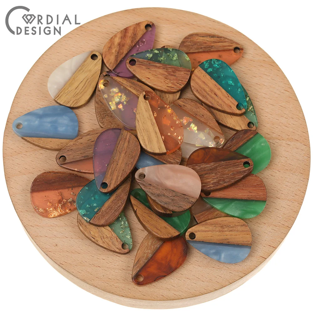 

Cordial Design 100Pcs 15*21MM Earrings Accessories/Drop Shape/Charms/Natural Wood & Resin/DIY Part/Jewelry Findings & Components