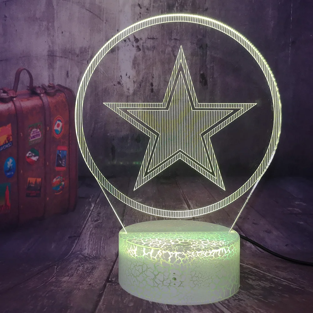 С изображением героев фильма Марвел мстители Капитан Америка 3D RGB светодиодный