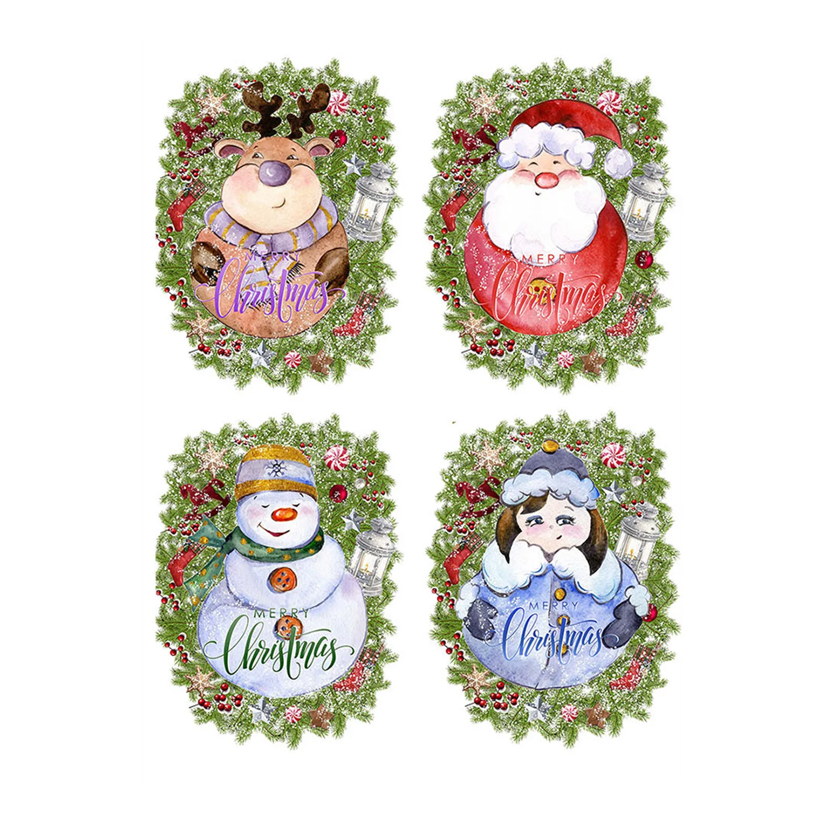 Дед Мороз искусственное стекло украшение для окна Рождественская Наклейка на