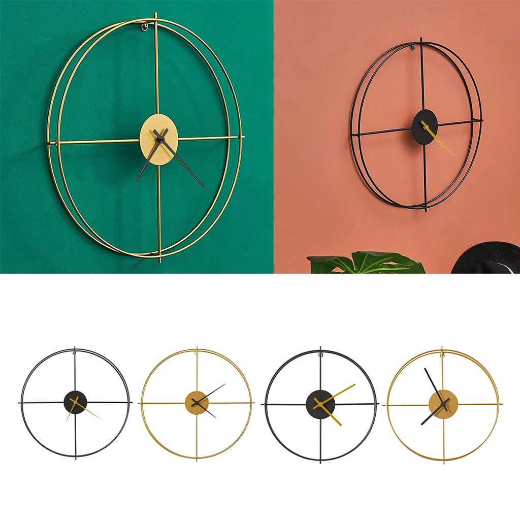 

14"/20" Iron Wall Clock 3D Silent Indoor Watch Decorative ing Clock