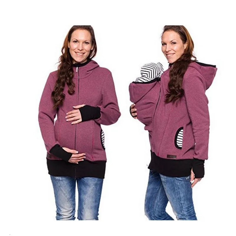 New Explosion Models Of Autumn And Winter Threein One Multifunction Mother Kangaroo Sweatshirt Coat Women Clothing Nursing Top | Мать и