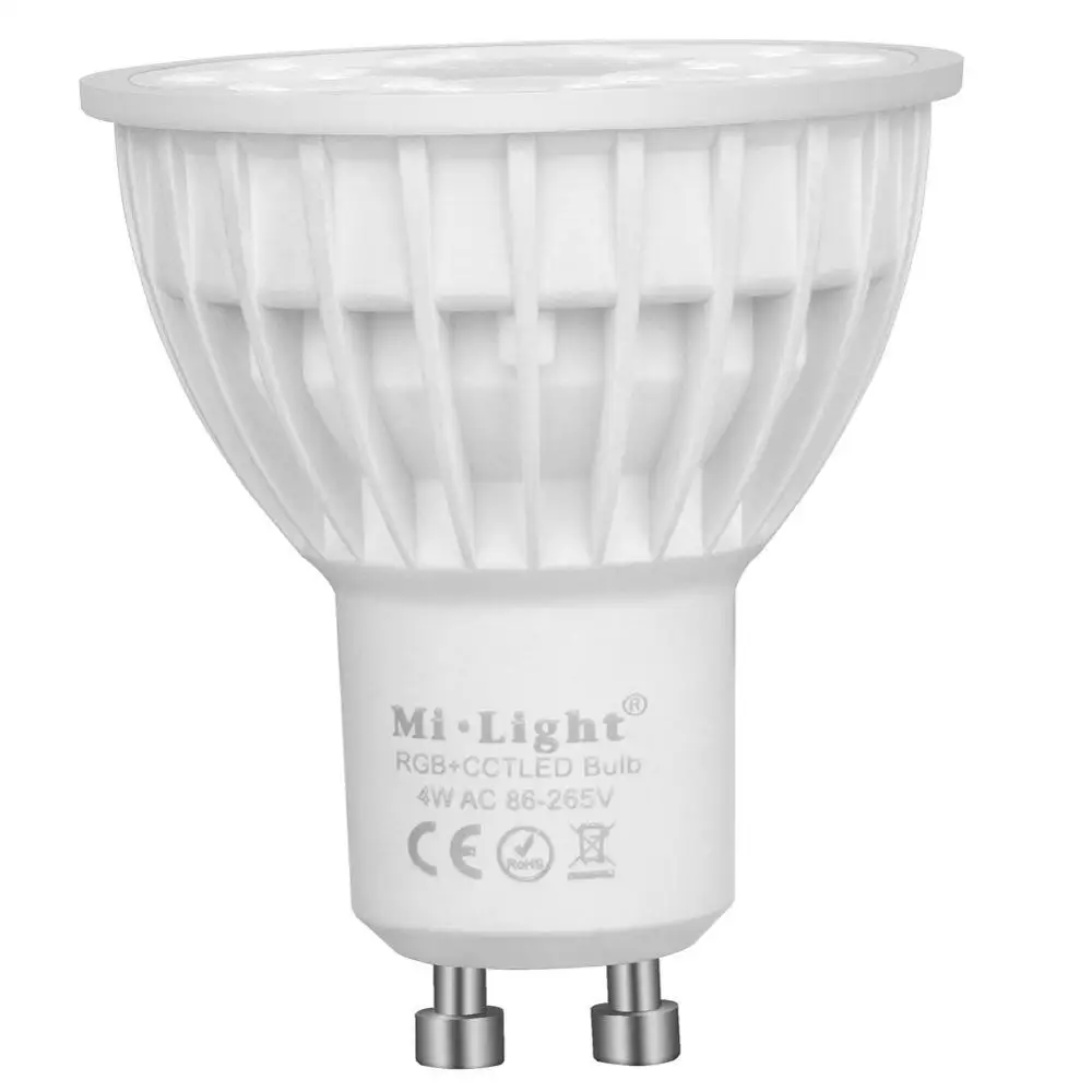 Mi.Light 4W GU10 Led 2 4 GHz лампочка Точечный светильник RGB + CCT изменение цвета и регулировка