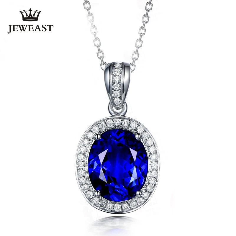 baratas Ml Tanzanite Natural 18 K Puro Ouro Pingente Real Au 750 Sólido Ouro Luxo Na Moda Clássico Festa Jóias Finas Venda Quente Novo 2020