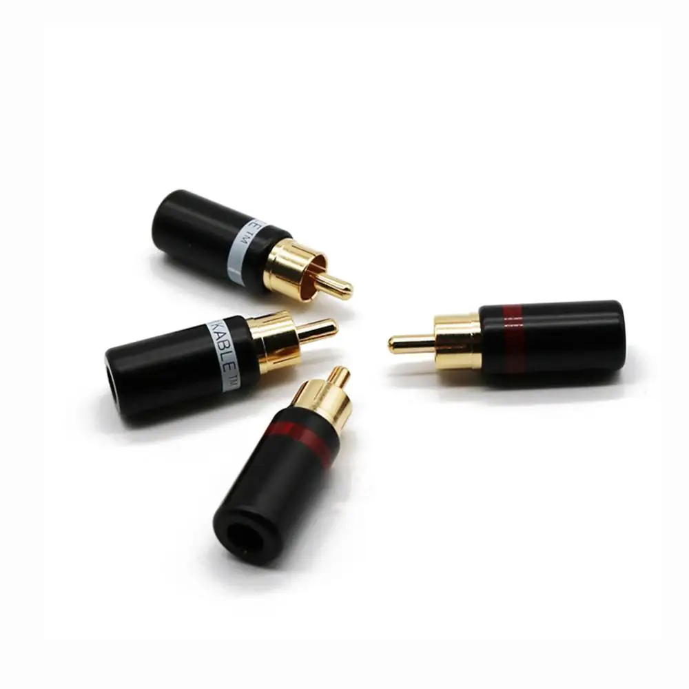 Hi Fi 4 шт. позолоченные штекеры Rca аудио усилитель соединение rca Штекерный
