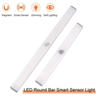 three color dimmable led night light motion sensor 120 rotatable wireless usb rechargeable night lamp for kitchen cabinet stair
