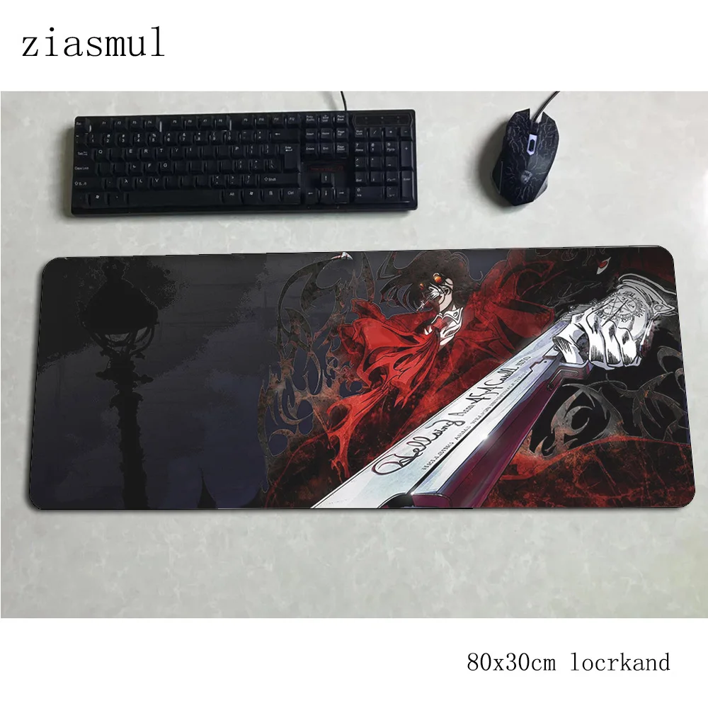Hellsing коврик для мыши 800x300x3 мм, компьютерный коврик для мыши, геймерский геймпад, ПК, толстый игровой коврик для мыши, офисный коврик для мыши