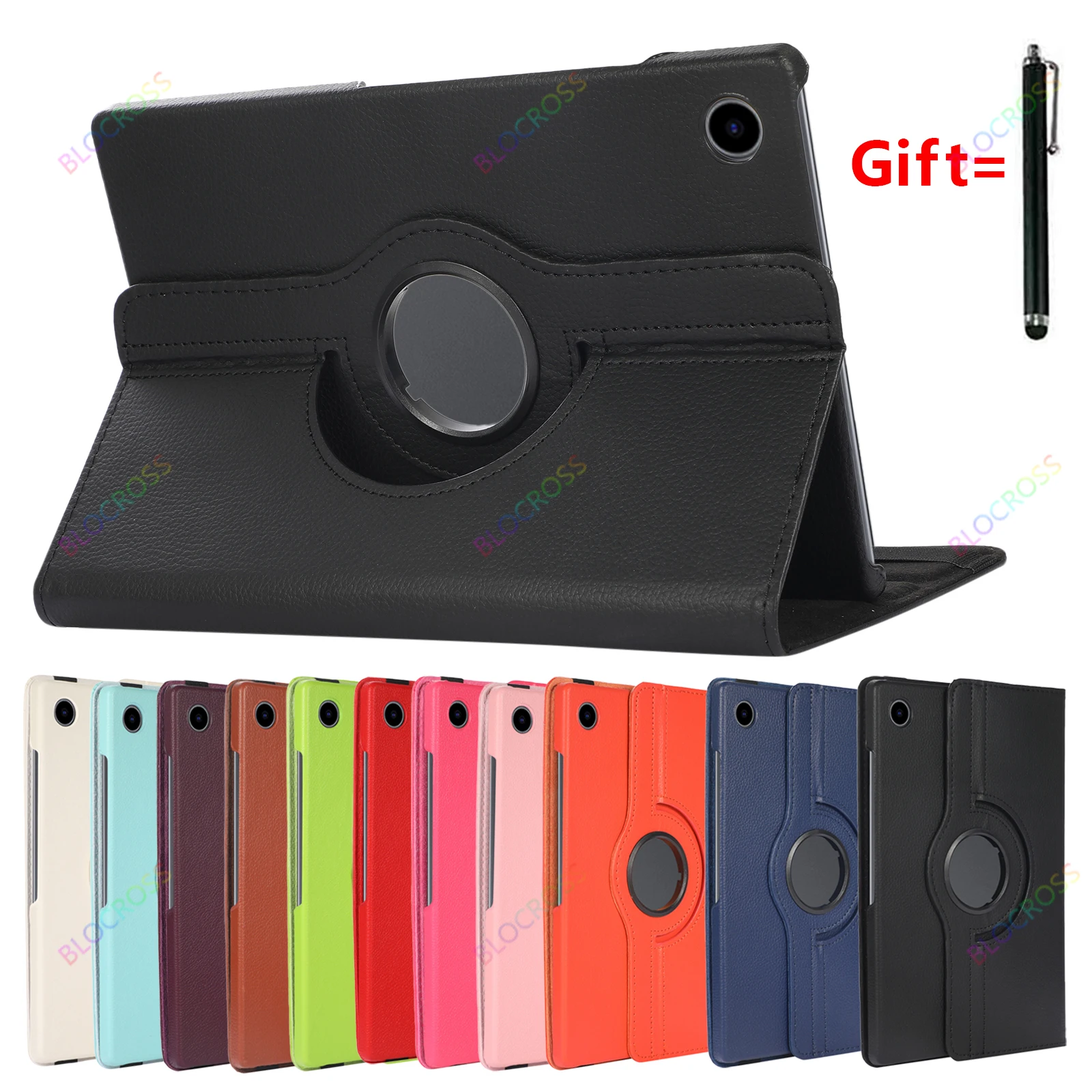 

Чехол с поворотом на 360 градусов для планшета Galaxy Tab A8 10,5 2021 дюйма, Женский X205, умный чехол из искусственной кожи для планшета Galaxy Tab A8 10,5 дюйма ...