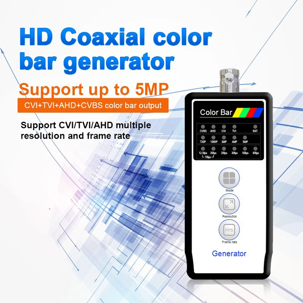 Тестер камеры видеонаблюдения цветная панель генератор кабелей работает с CCTV