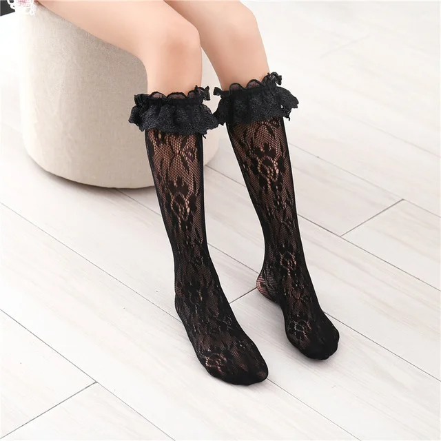 Детские кружевные Гольфы От 3 до 8 лет гольфы в Королевском Стиле для малышей