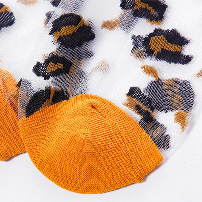 Популярные леопардовые дышащие летние тонкие носки женские модные популярные