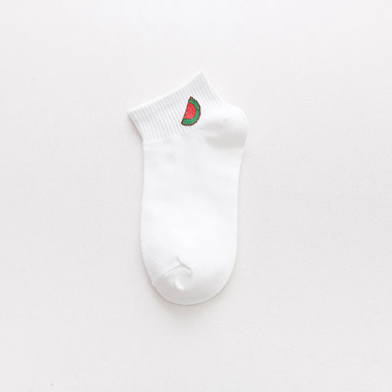 

5 Pairs of Socks Spring and Summer Women's Socks Cotton Small Fresh Fruit Boat Socks College Style Short Socks kawaii