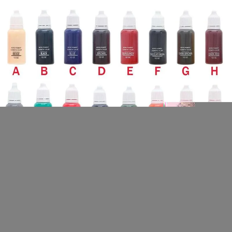 

15ml Color Eyebrow Tattoo Pigment Eyebrow Tattoo Ink Makeup Durable Pigment Beauty Coloring Microblading Supplies Tool Emul N5T5