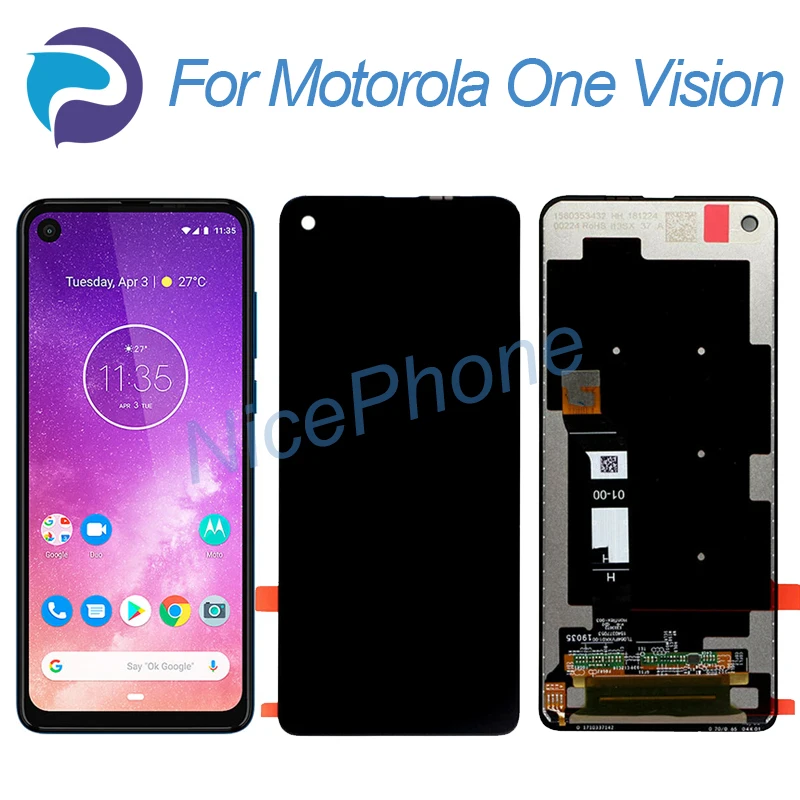 

ЖК-экран для Motorola One Vision + сенсорный дигитайзер дисплей 2520*1080 XT1970-1 Moto One Vision ЖК-экран
