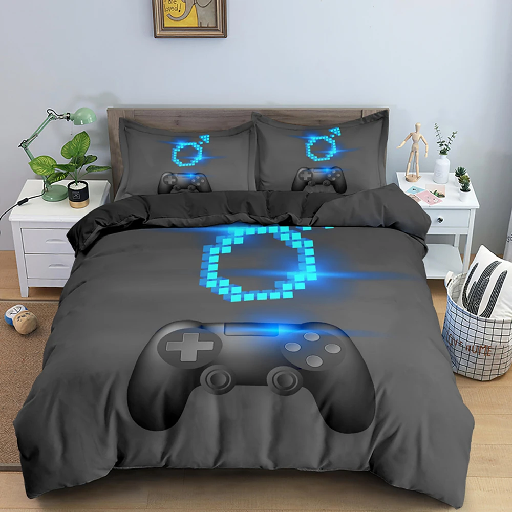 

Luxury Bedding Set 2/3pcs 3d Digital Gamer Printed King Queen Duvet Cover Sets 1 Quilt Covers + 1/2 Pillowcases US/EU/AU/UK Size