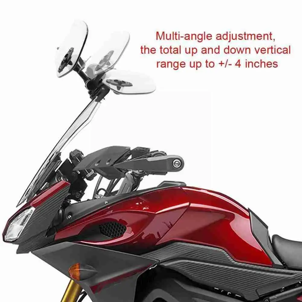 

Universal Motorcycle Windshield Extension Adjustable HONDA Spoiler Clamp-On For BMW Deflector KAWASAKI Windsc A5Q8