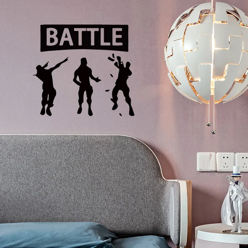Съемные игровые битвы для мальчиков детская спальня ПВХ наклейки на стену