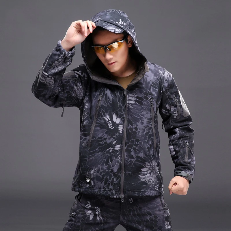 Мужская тактическая армейская уличная куртка водонепроницаемая Боевая с мягкой