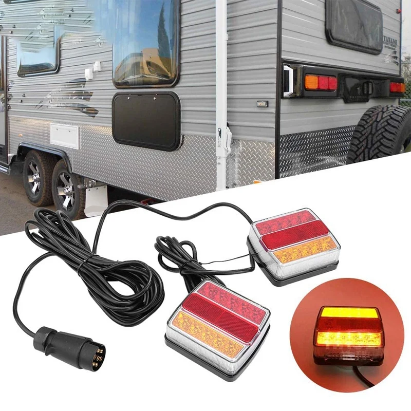 

1 комплект, 12 В, светосветильник сигнал для прицепа, задний фонарь, световая лампа для номерного знака, для грузовиков, фургонов, лошадей, при...